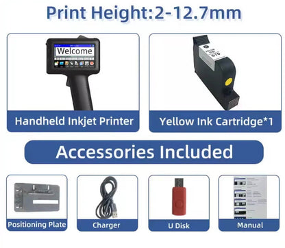POPFE Handheld Inkjet Production Printer 600DPI
