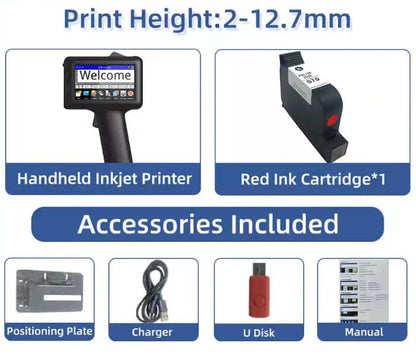 POPFE Handheld Inkjet Production Printer 600DPI