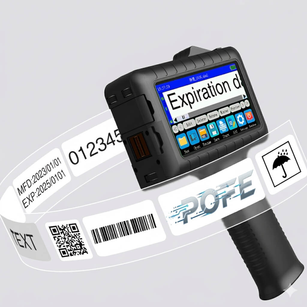 POPFE Handheld Inkjet Production Printer 600DPI