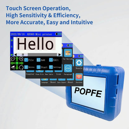 POPFE Mini Screen Inkjet Printer 600DPI